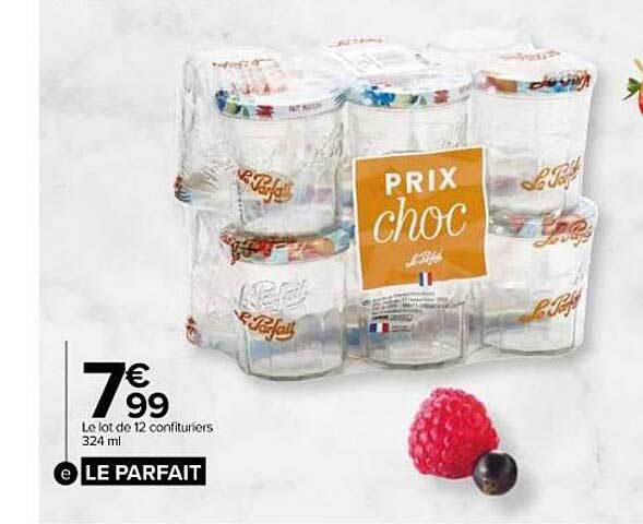 Le Lot De 12 Confituriers 324 Ml Le Parfait