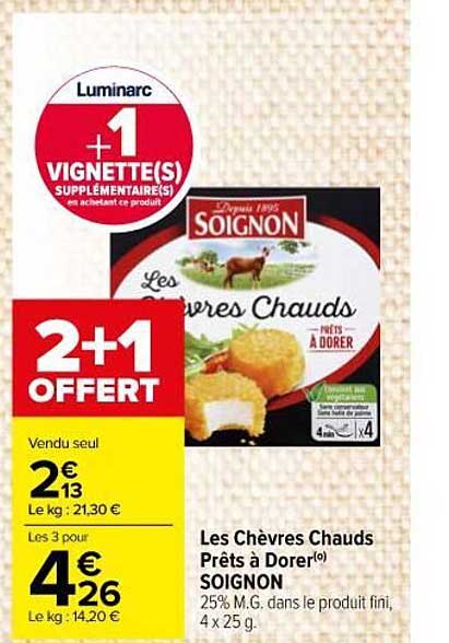 les chèvres chauds prêts à dorer soignon