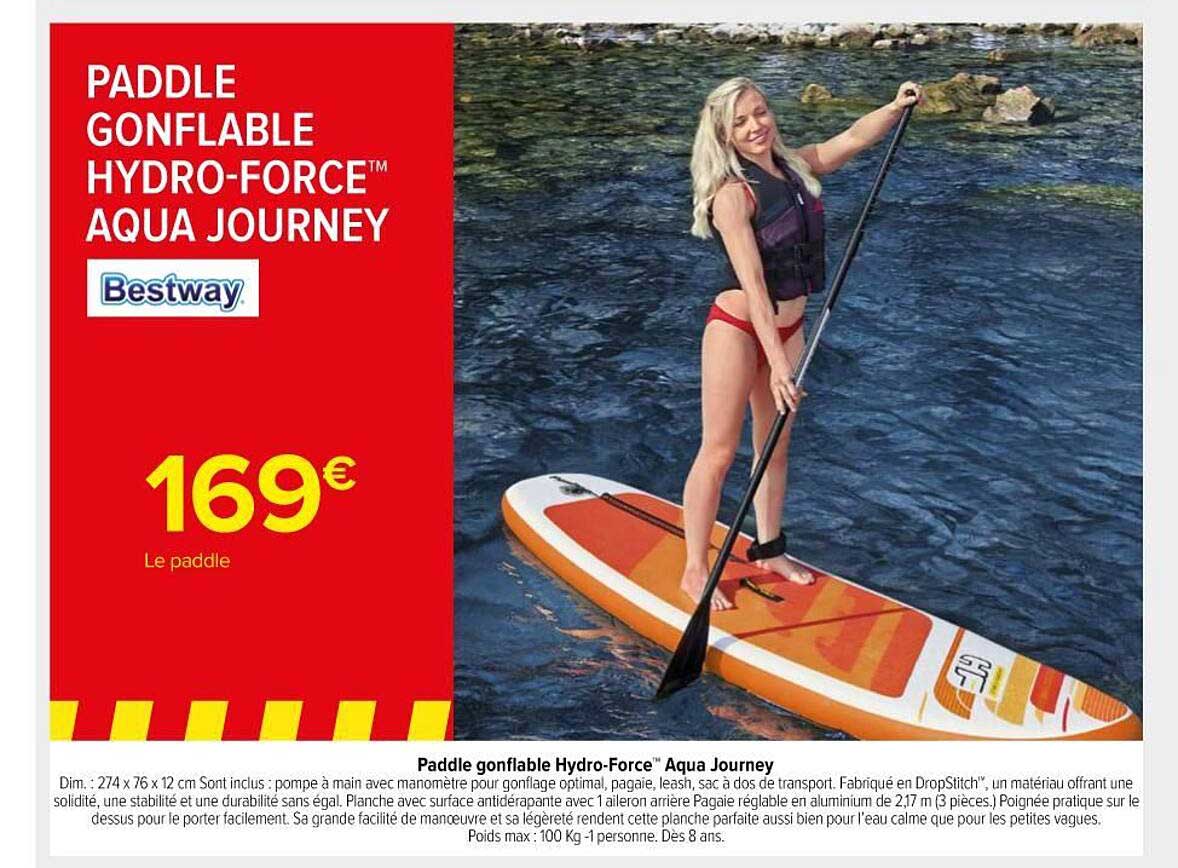 paddle gonflable hydro-force aqua journey