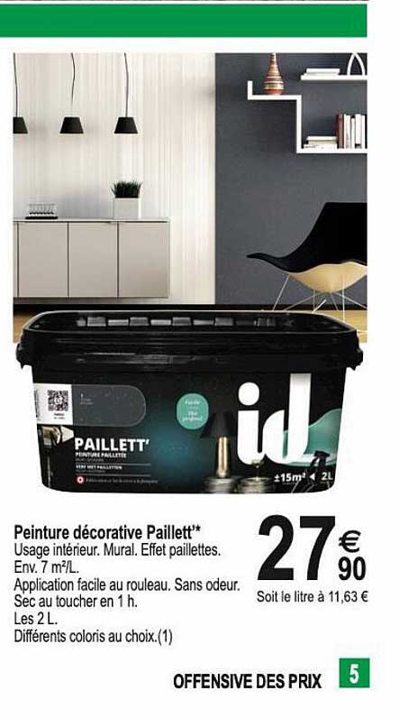 peinture décorative paillett