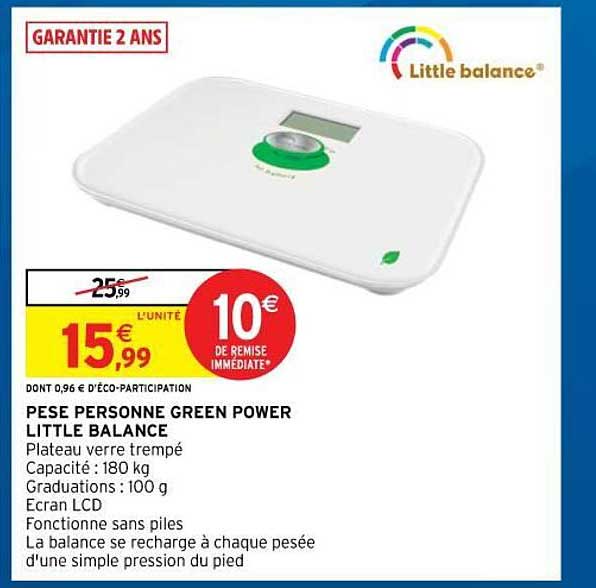 pèse personne green power little balance