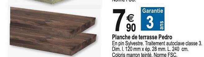 planche de terrasse pedro