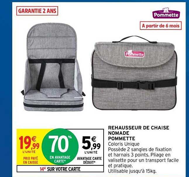 Rehausseur De Chaise Nomade Pommette