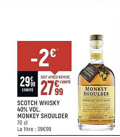 scotch whisky 40% vol. monkey shoulder