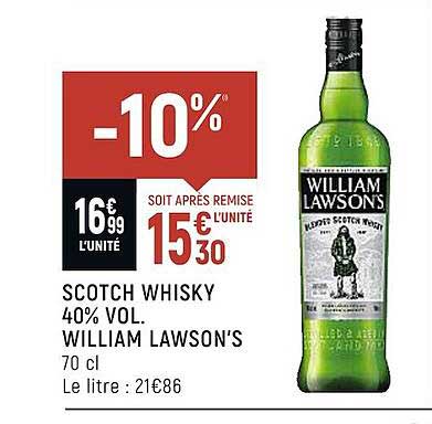 scotch whisky 40% vol. william lawson's