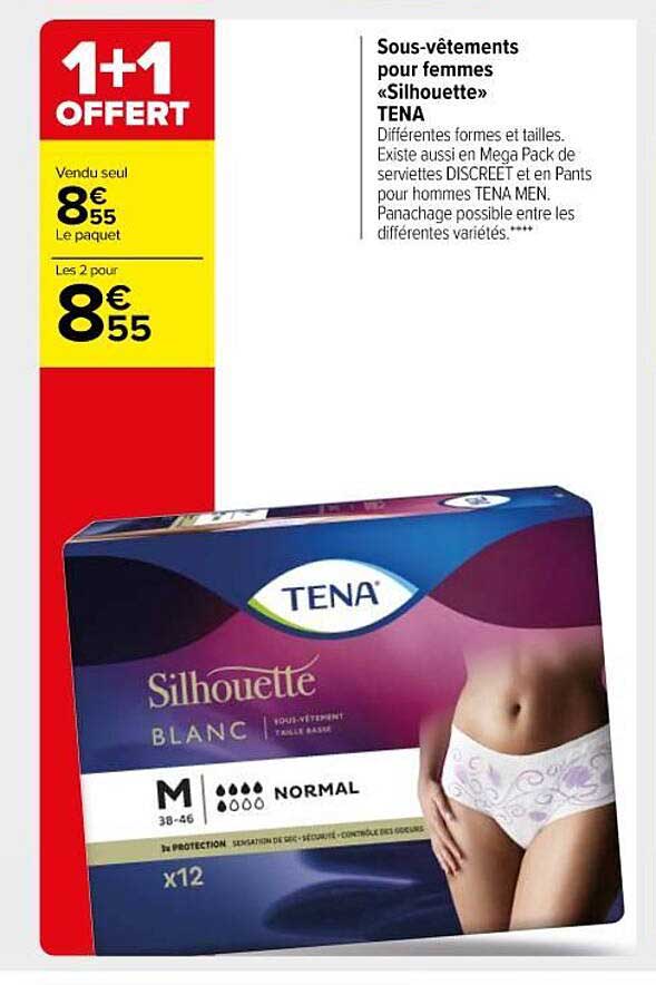 sous-vêtement pour femmes «silhouette» tena