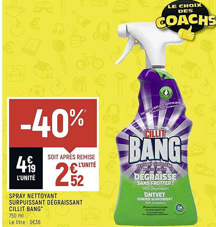 spray nettoyant surpuissant dégraissant cillit bang