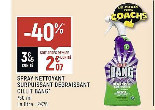 spray nettoyant surpuissant dégraissant cillit bang