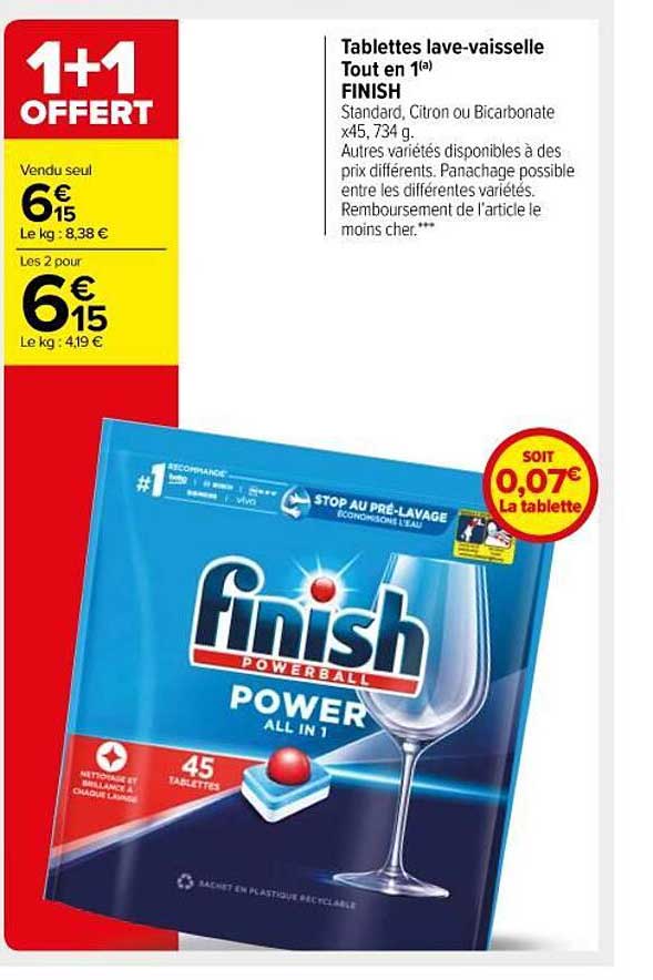 Tablettes Lave-vaisselle Tout En 1 Finish