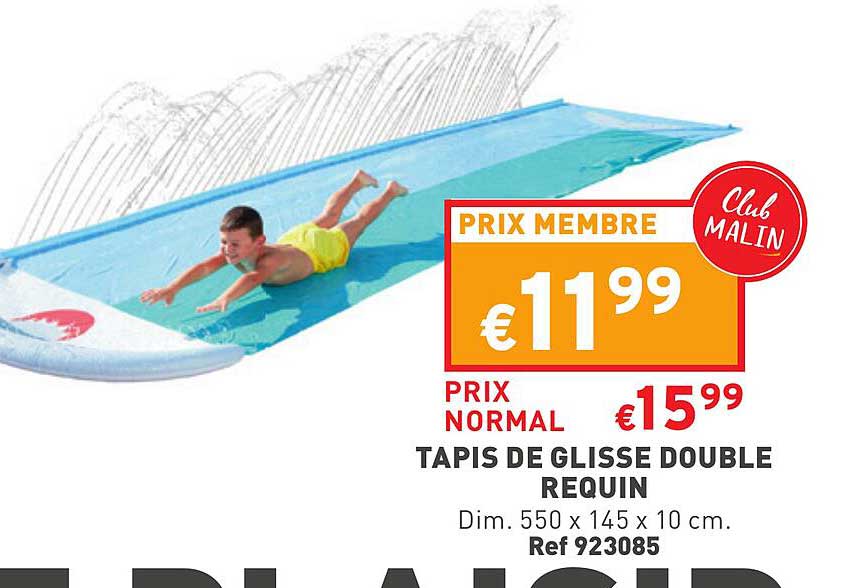 tapis de glisse double requin