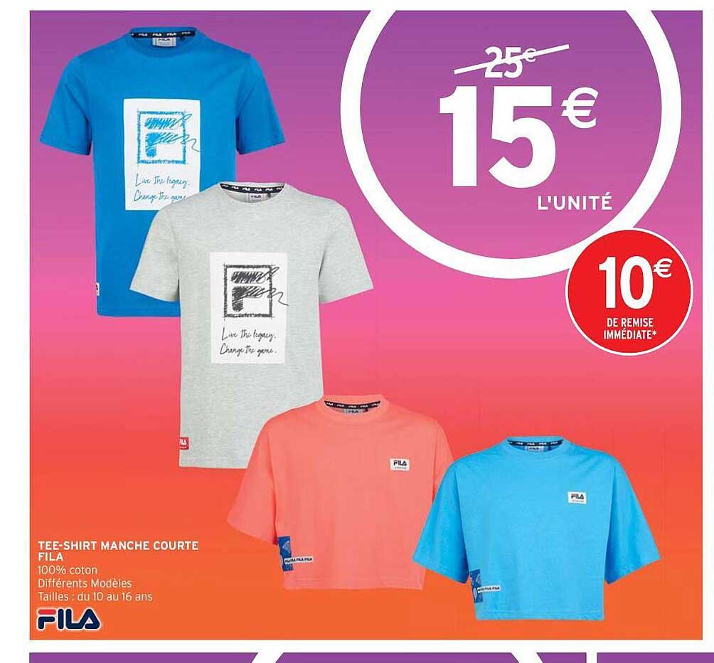 Tee-shirt Manche Courte Fila