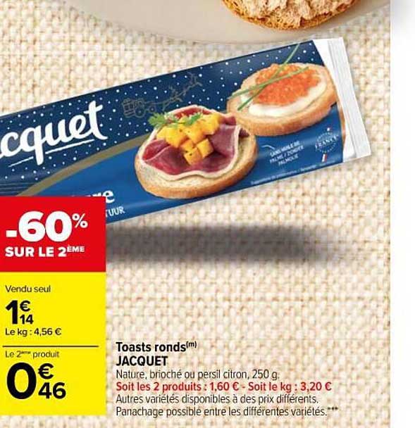 Toasts Ronds Jacquet