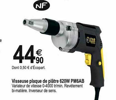 visseuse plaque de plâtre 620w pm6ab