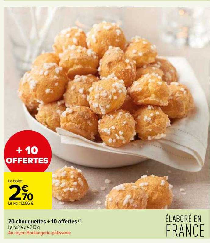 20 Chouquettes + 10 Offertes