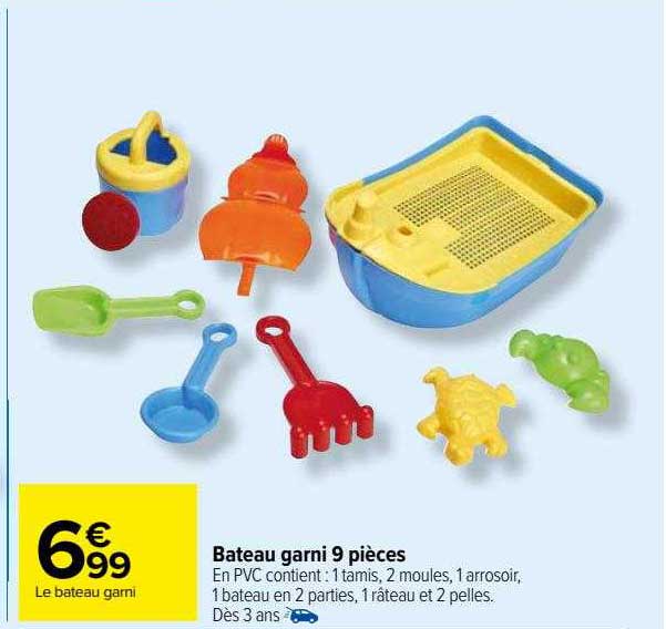 bateau garni 9 pièces
