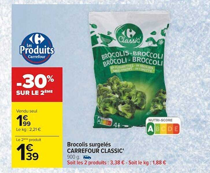 Brocolis Surgelés Carrefour Classic'