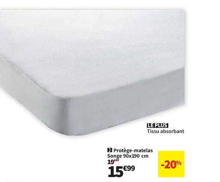 protège-matelas songe 90 x 190 cm