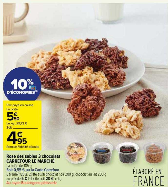 Rose Des Sables 3 Chocolats Carrefour Le Marché