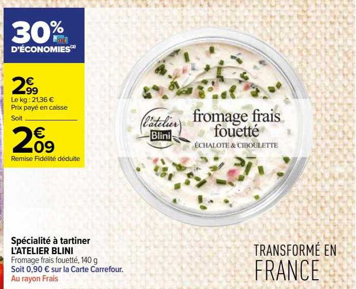 spécialité à tartiner l'atelier blini