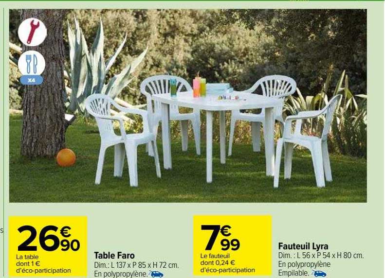 table faro, fauteuil lyra