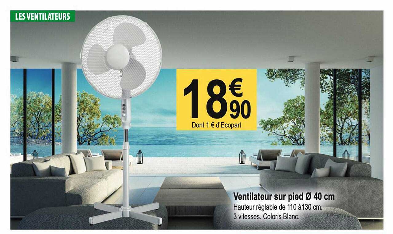 ventilateur sur pied ø40 cm