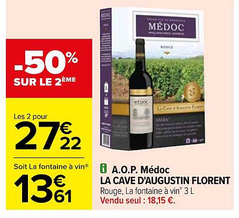 a.o.p. médoc la cave d'augustin florent