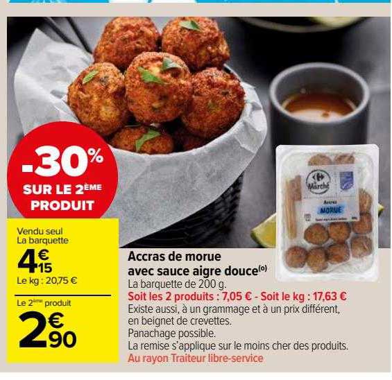 accras de morue avec sauce aigre douce