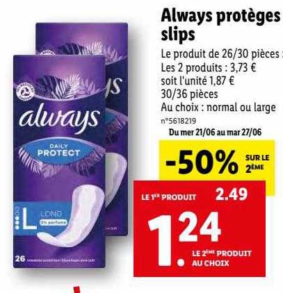 always protèges slips