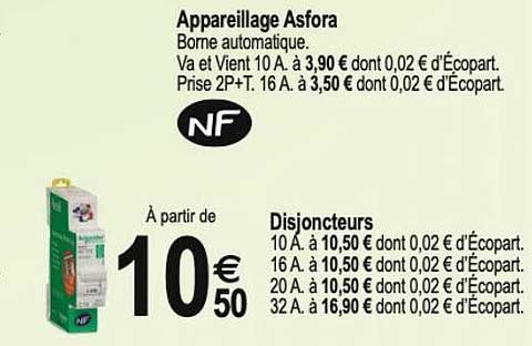 appareillage asfora, disjoncteurs