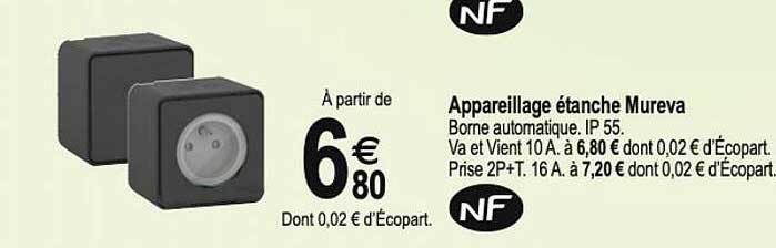 appareillage étanche mureva