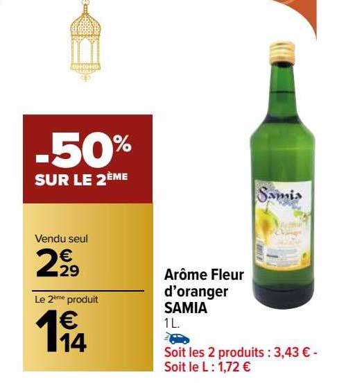 arôme fleur d'oranger samia