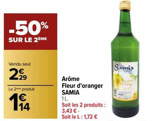 arômes fleur d'oranger samia