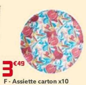 Assiette Carton X 10