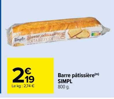 barre pâtissière simpl