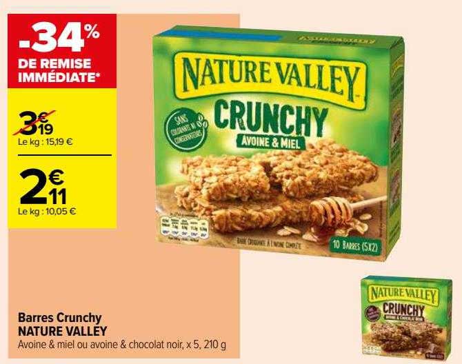 barres crunchy nature valley