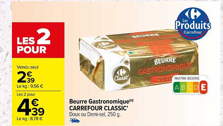 Beurre Gastronomique Carrefour Classic'