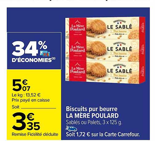 biscuits pur beurre la mère poulard