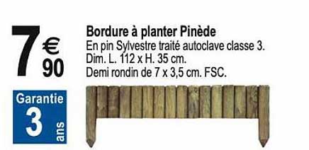 bordure à planter pinède