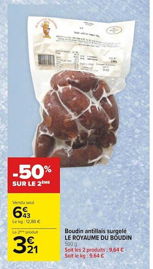 boudin antillais surgelé le royaume du boudin