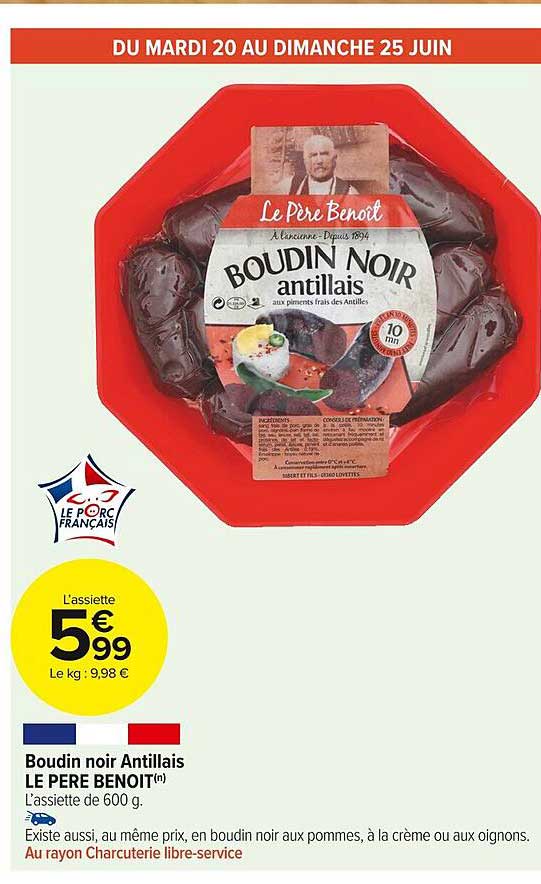 boudin noir antillais le père bénoit