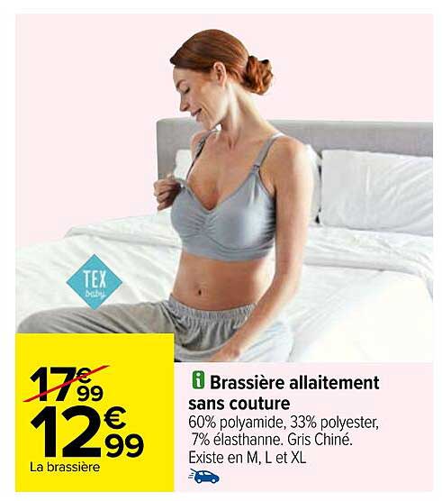 brassière allaitement sans couture tex baby