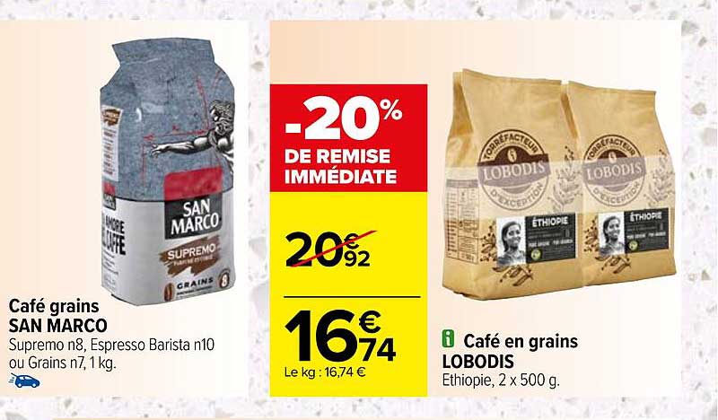 café grains san marco, café en grains lobodis