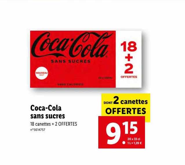 coca-cola sans sucres