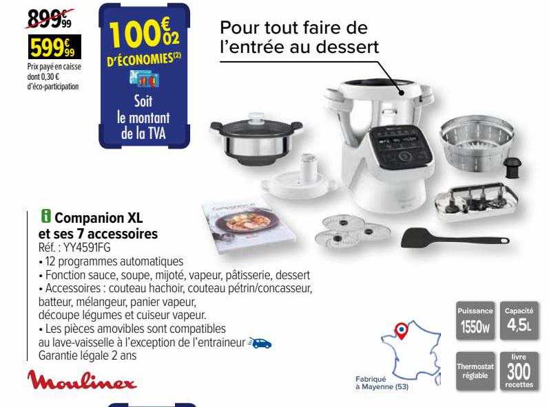 companion xl et set 7 accessoires moulinex