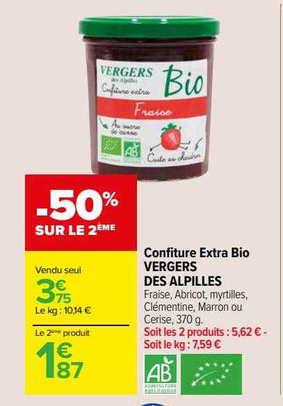 Confiture Extra Bio Vergers Des Alpilles