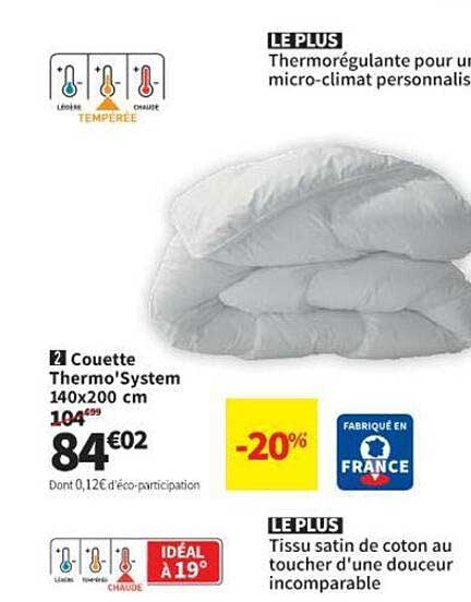 Couette Thermo'system 140 X 200 Cm