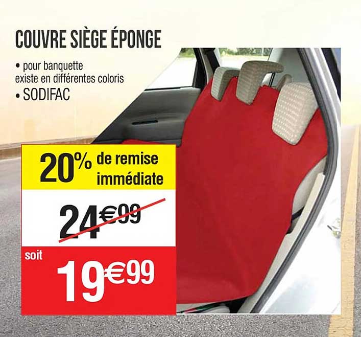 couvre siège éponge