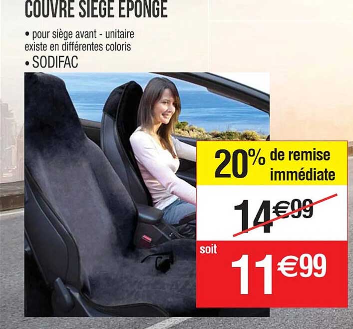 couvre siège éponge