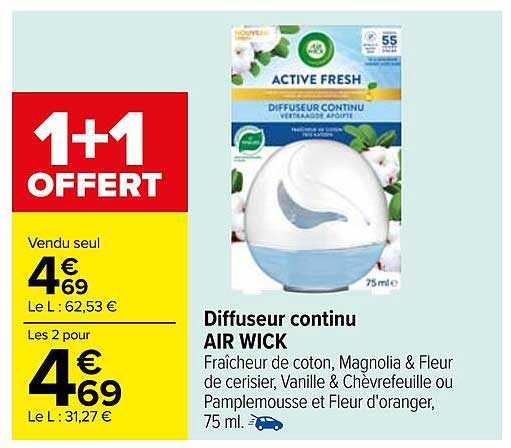diffuseur continu air wick