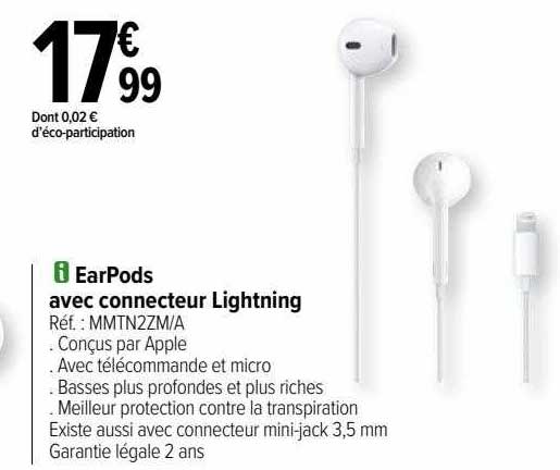 earPods avec connecteur lightning
